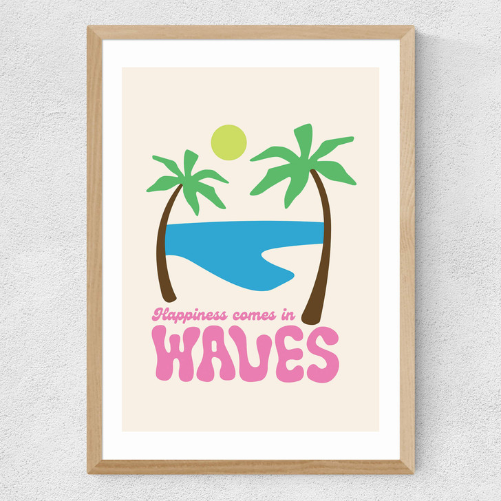 Happiness by The Violet Eclectic Medium Oak Frame Happiness by The Violet Eclectic Medium Oak Frame