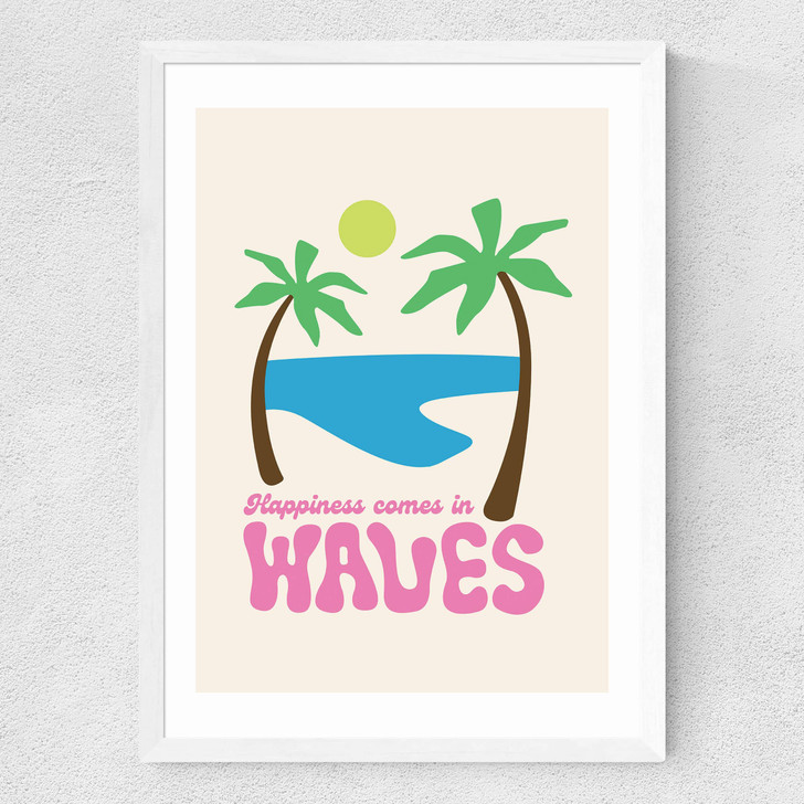 Happiness by The Violet Eclectic Medium White Frame Happiness by The Violet Eclectic Medium White Frame