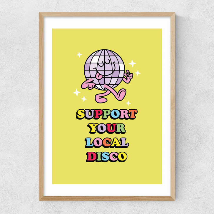 Local Disco Narrow Oak Frame