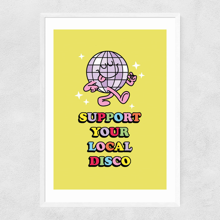 Local Disco Narrow White Frame