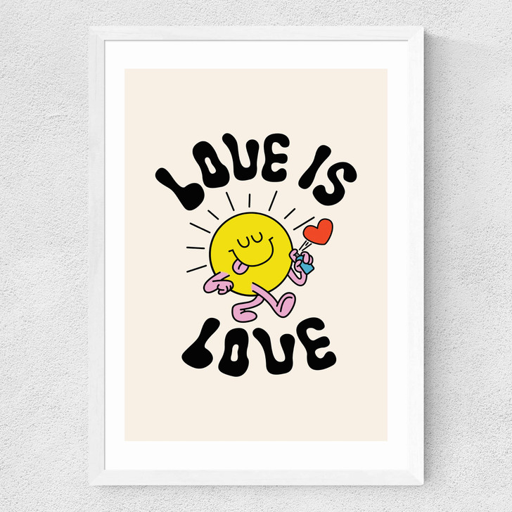Love Is Love by The Violet Eclectic Medium White Frame Love Is Love by The Violet Eclectic Medium White Frame