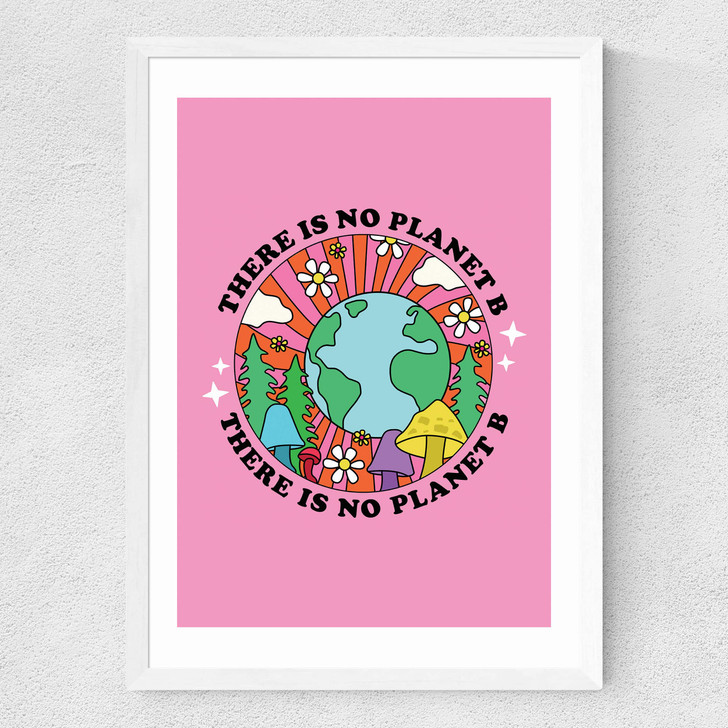 No Planet B Medium White Frame
