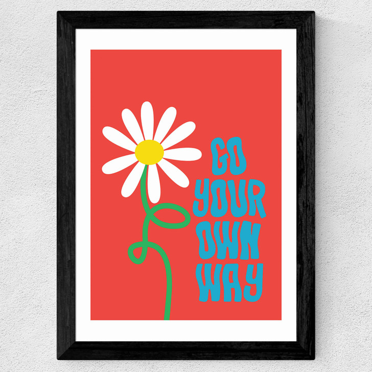 Own Way by The Violet Eclectic Wide Black Frame Own Way by The Violet Eclectic Wide Black Frame