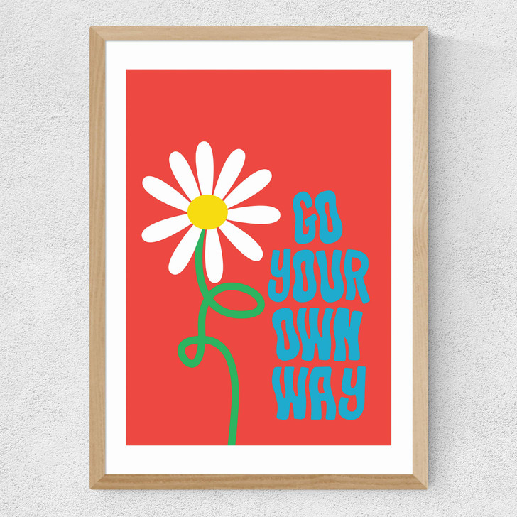 Own Way by The Violet Eclectic Medium Oak Frame Own Way by The Violet Eclectic Medium Oak Frame