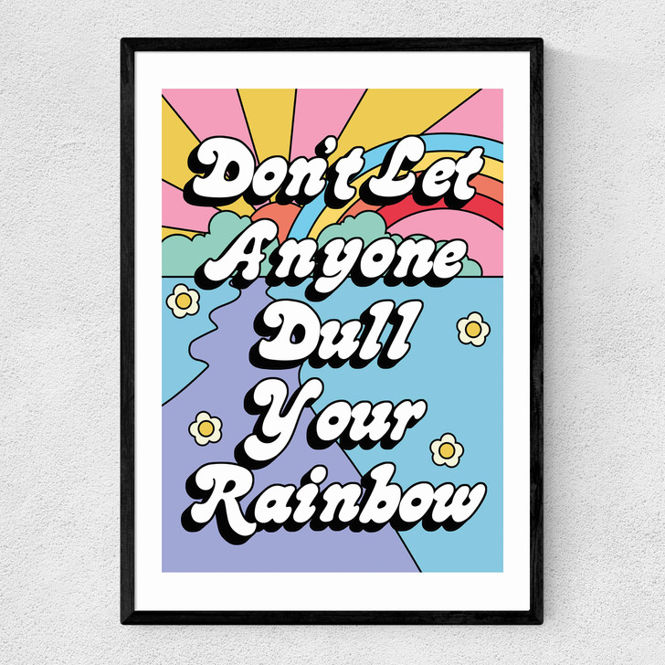 Rainbow by The Violet Eclectic Narrow Black Frame
