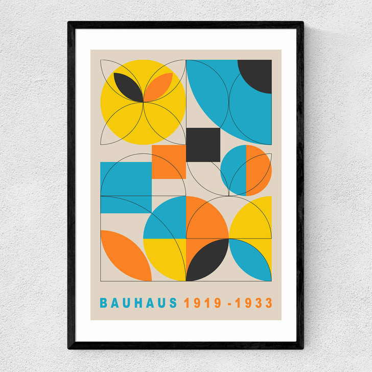 Bauhaus Colour Blocks II Narrow Black Frame Bauhaus Colour Blocks II Narrow Black Frame