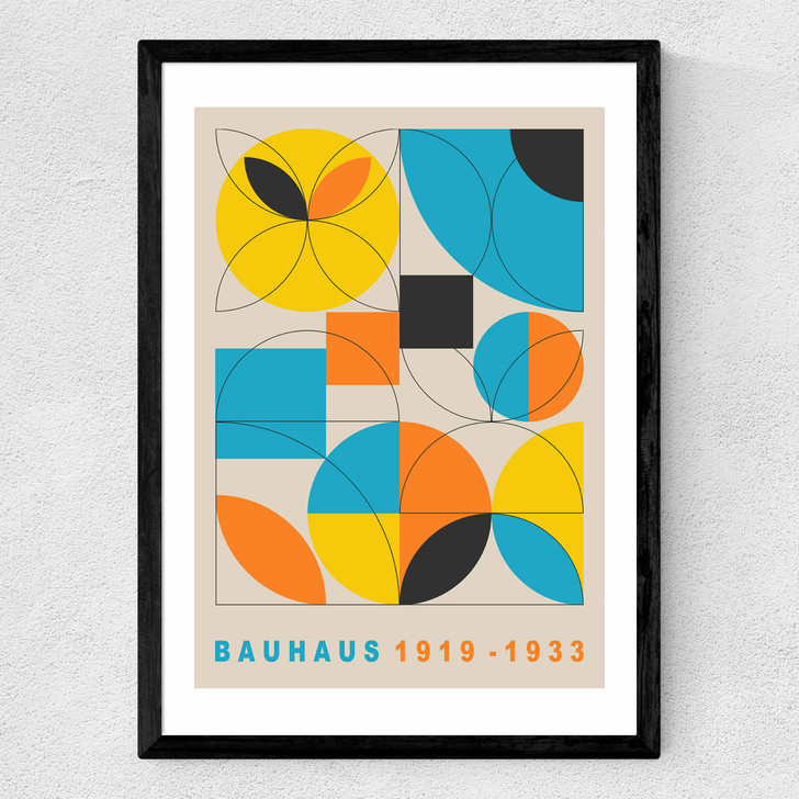 Bauhaus Colour Blocks II Medium Black Frame Bauhaus Colour Blocks II Medium Black Frame