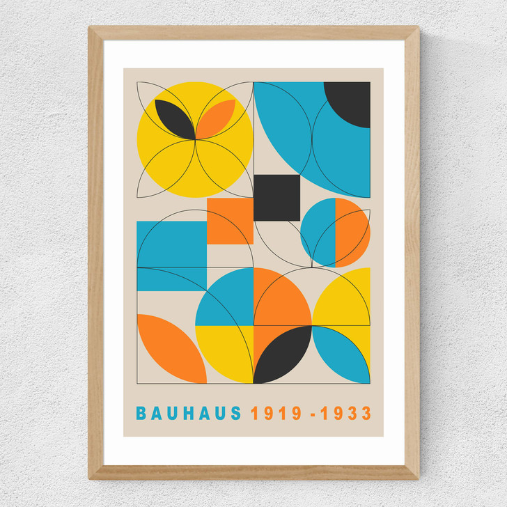 Bauhaus Colour Blocks II Medium Oak Frame