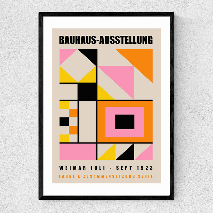 Geometric Bauhaus Narrow Black Frame Geometric Bauhaus Narrow Black Frame