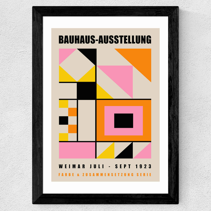 Geometric Bauhaus Wide Black Frame