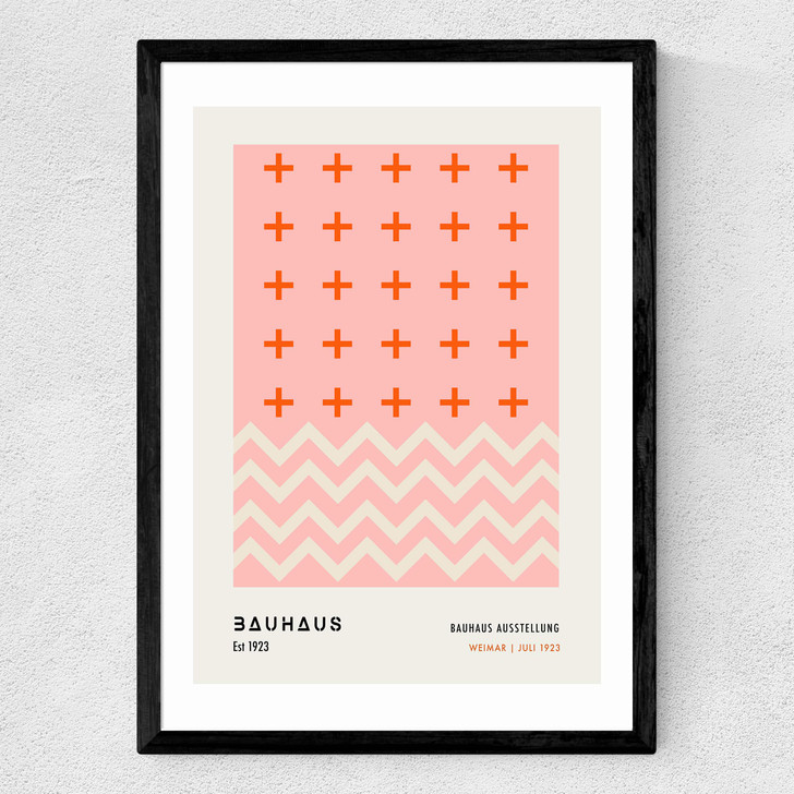 Pink Bauhaus Medium Black Frame