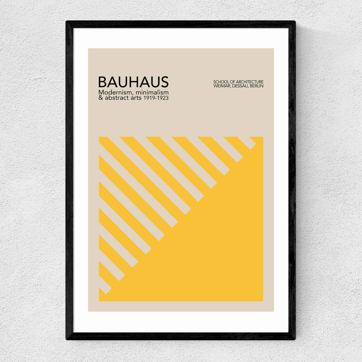 Yellow Bauhaus Narrow Black Frame Yellow Bauhaus Narrow Black Frame