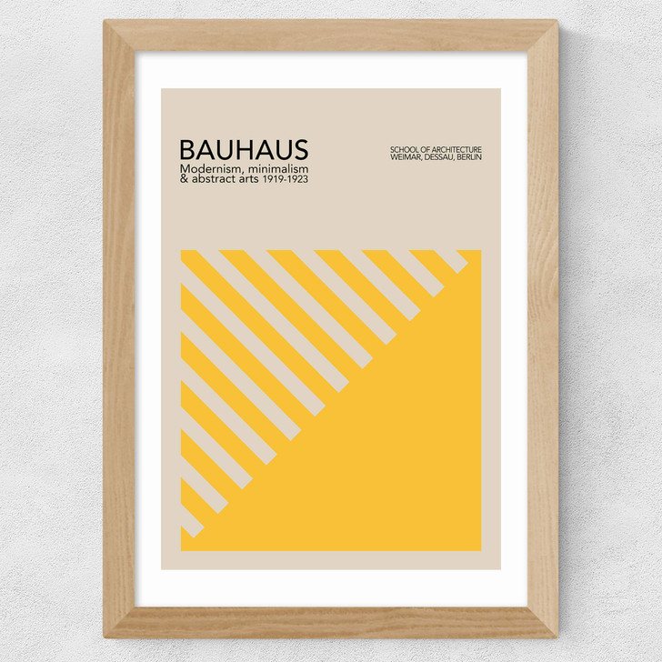 Yellow Bauhaus Wide Oak Frame Yellow Bauhaus Wide Oak Frame