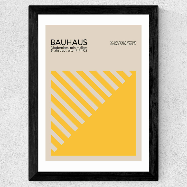 Yellow Bauhaus Wide Black Frame