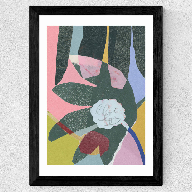 Abstract Leaves by Katy Welsh Wide Black Frame Abstract Leaves by Katy Welsh Wide Black Frame
