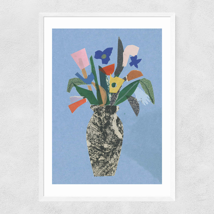 Vase Narrow White Frame Vase Narrow White Frame