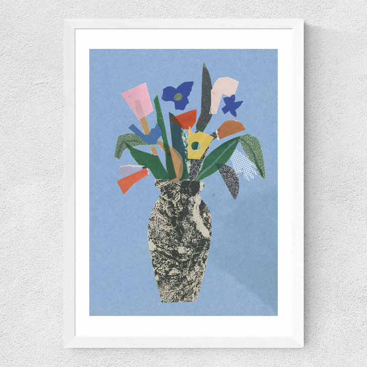 Vase Medium White Frame Vase Medium White Frame