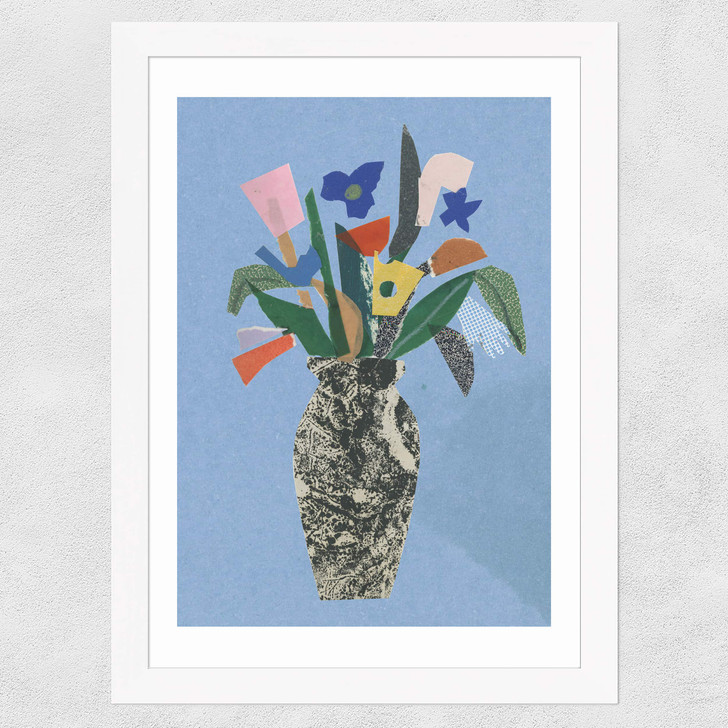 Vase Wide White Frame Vase Wide White Frame