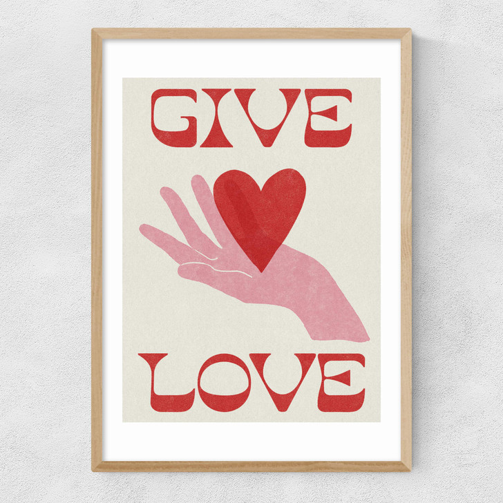 Give Love Narrow Oak Frame Give Love Narrow Oak Frame