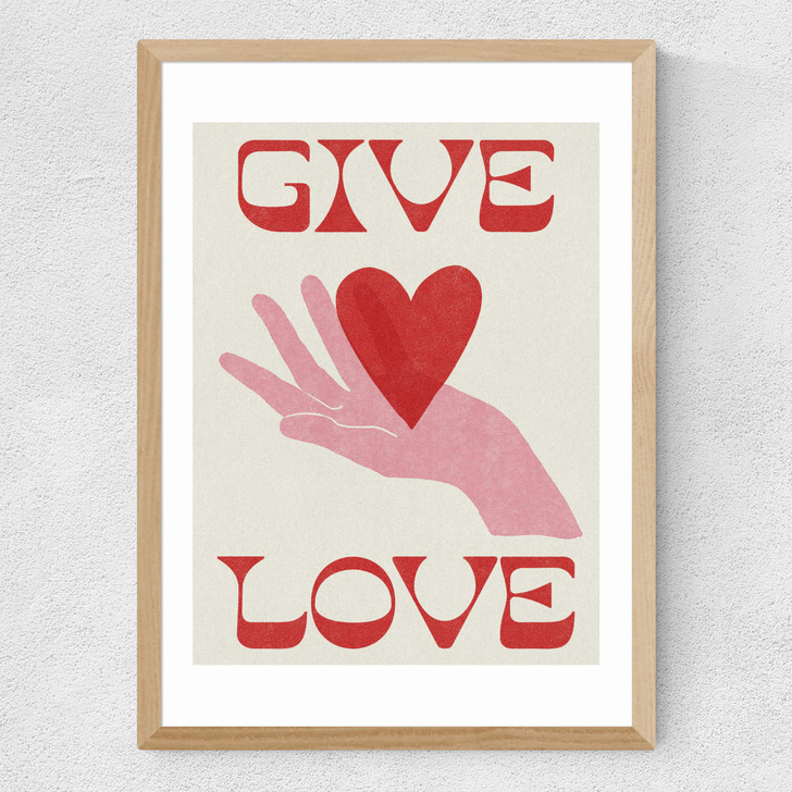 Give Love Medium Oak Frame