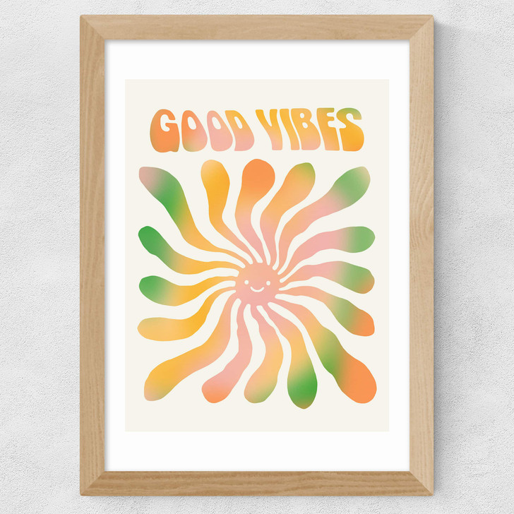 Good Vibes Wide Oak Frame Good Vibes Wide Oak Frame