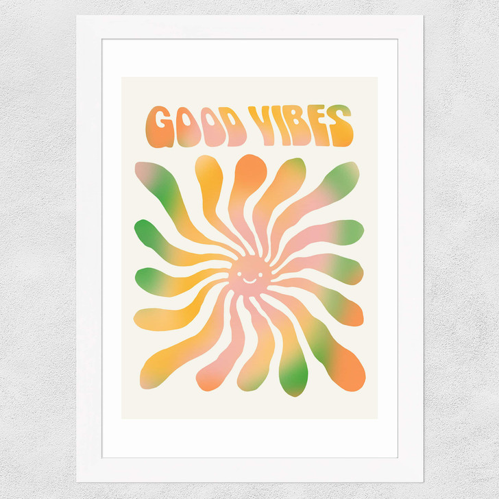 Good Vibes Wide White Frame Good Vibes Wide White Frame