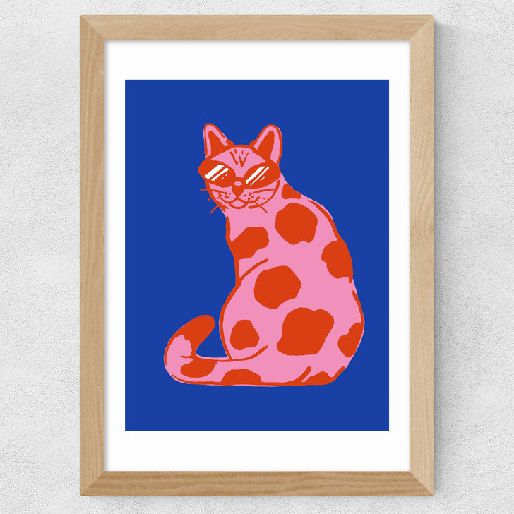 Groovy Cat Wide Oak Frame Groovy Cat Wide Oak Frame