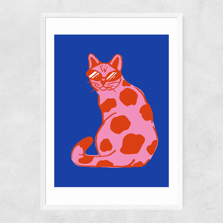 Groovy Cat Narrow White Frame Groovy Cat Narrow White Frame