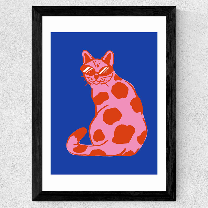 Groovy Cat Wide Black Frame