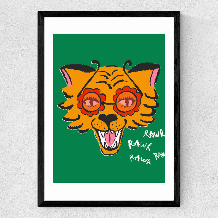 Groovy Tiger Medium Black Frame Groovy Tiger Medium Black Frame