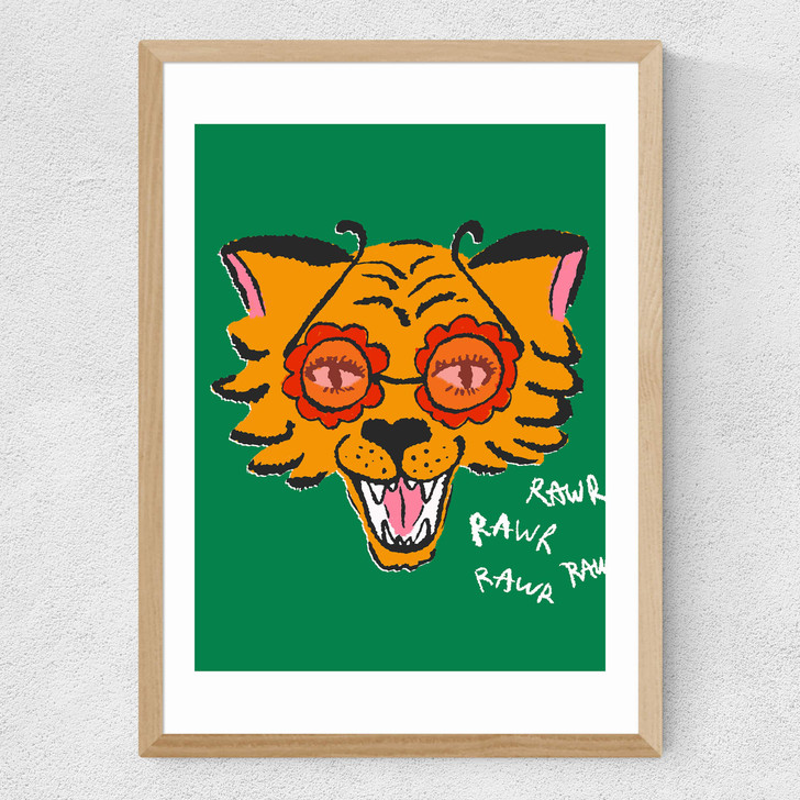 Groovy Tiger Medium Oak Frame Groovy Tiger Medium Oak Frame