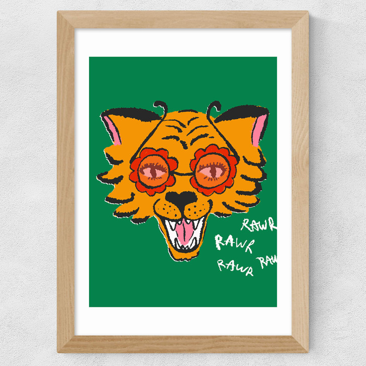 Groovy Tiger Wide Oak Frame