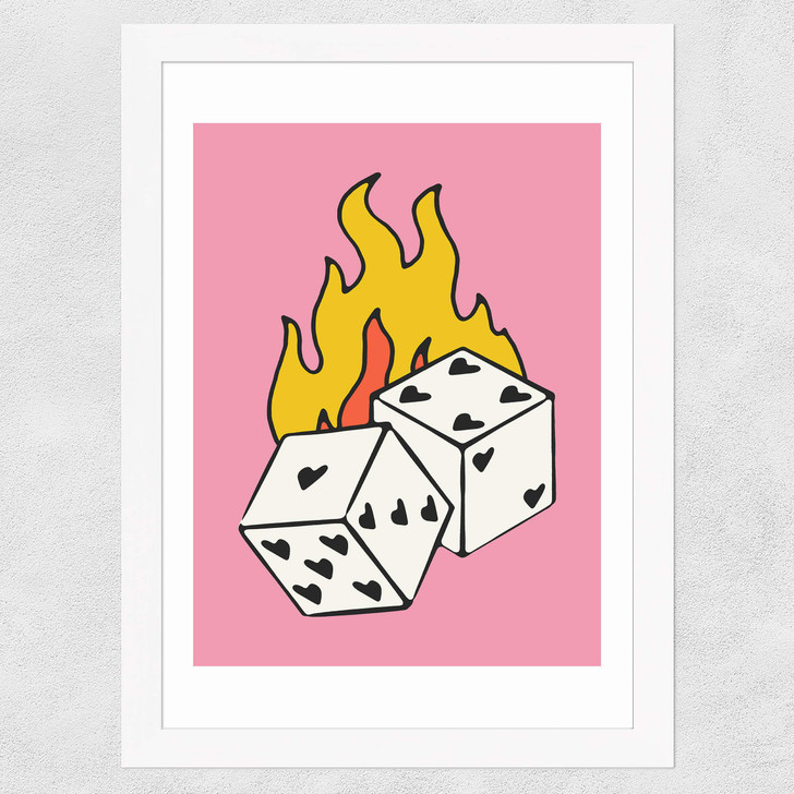 Love Gamble Wide White Frame Love Gamble Wide White Frame