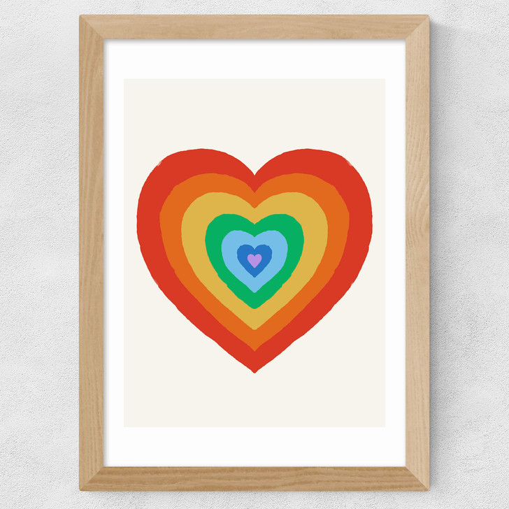 Pride Heart Wide Oak Frame Pride Heart Wide Oak Frame