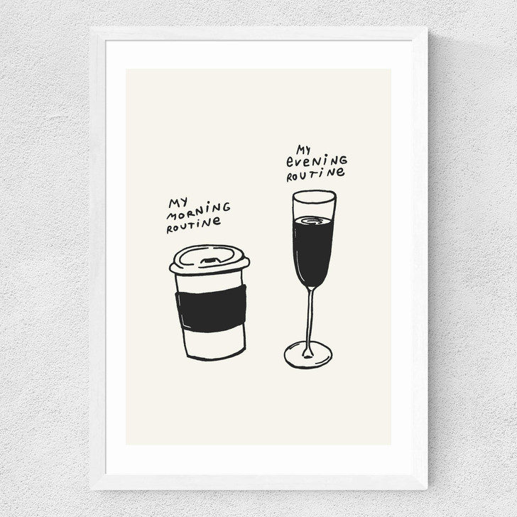 Routines Medium White Frame
