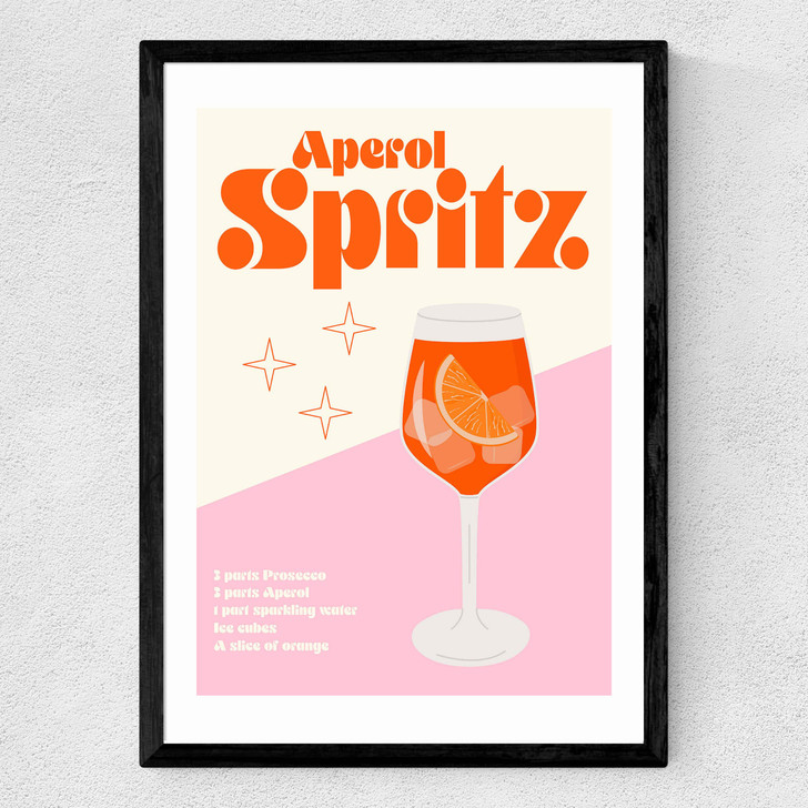 Aperol Spritz Cocktail Medium Black Frame Aperol Spritz Cocktail Medium Black Frame
