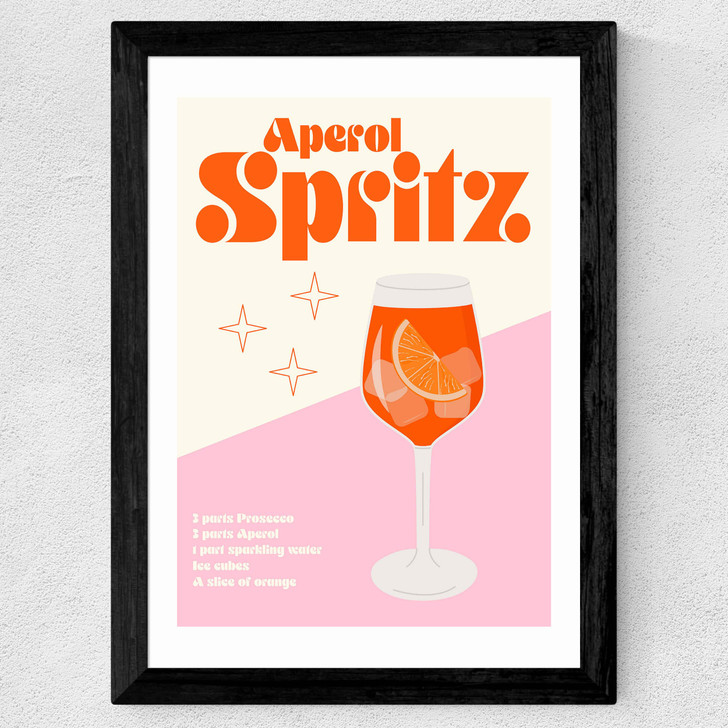 Aperol Spritz Cocktail Wide Black Frame Aperol Spritz Cocktail Wide Black Frame