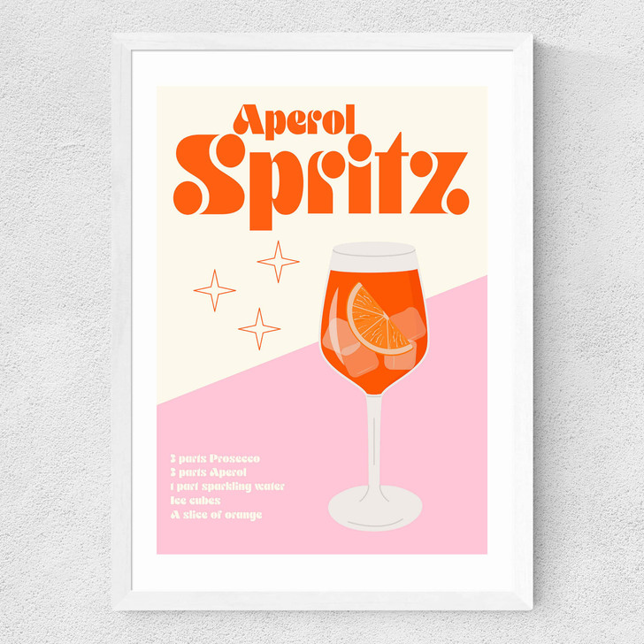 Aperol Spritz Cocktail Medium White Frame Aperol Spritz Cocktail Medium White Frame