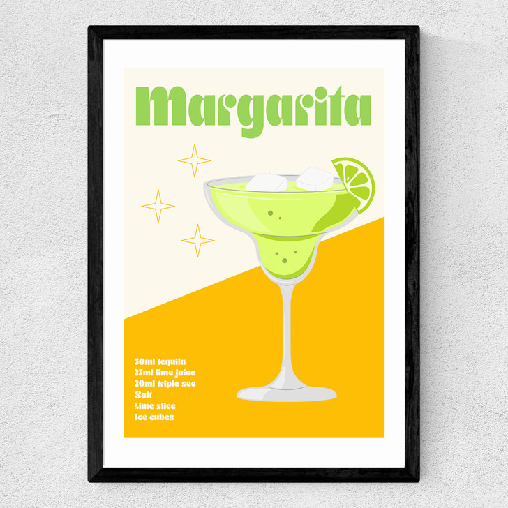 Margarita Cocktail Medium Black Frame