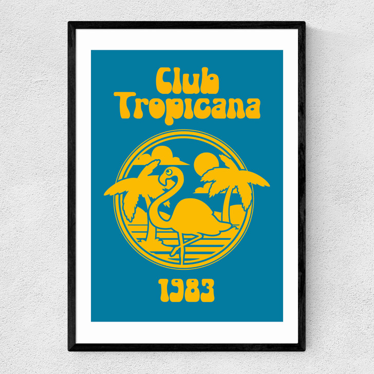 Club Tropicana Narrow Black Frame