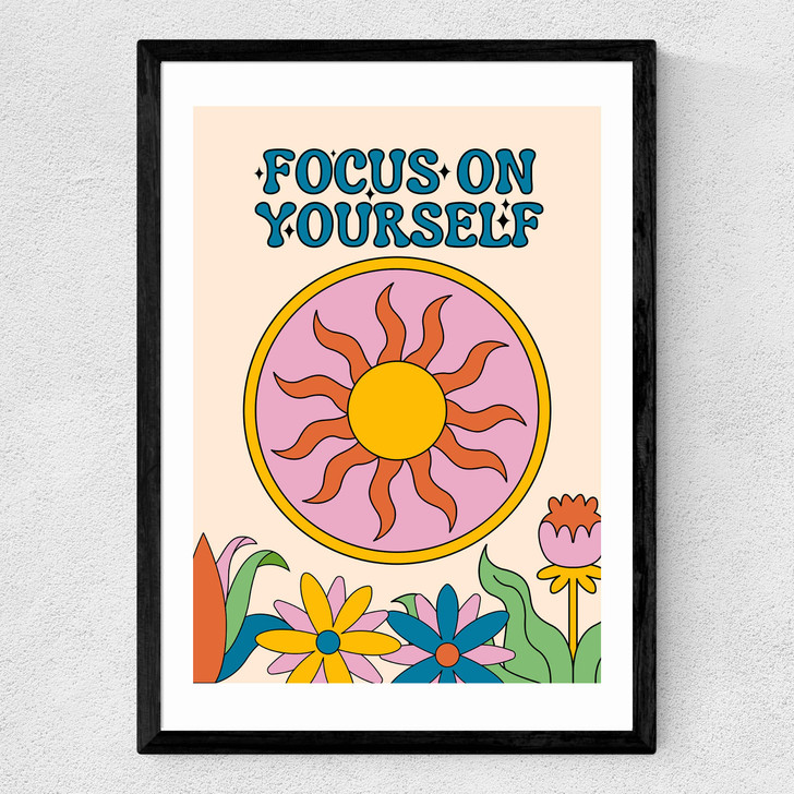 Focus On Yourself Medium Black Frame