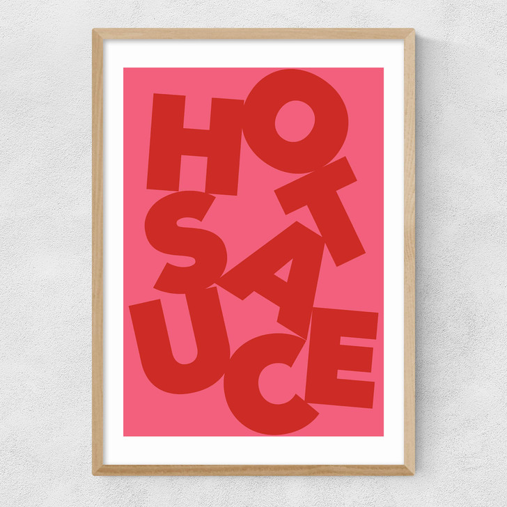 Hot Sauce Narrow Oak Frame