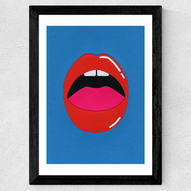 Red Lips Wide Black Frame Red Lips Wide Black Frame