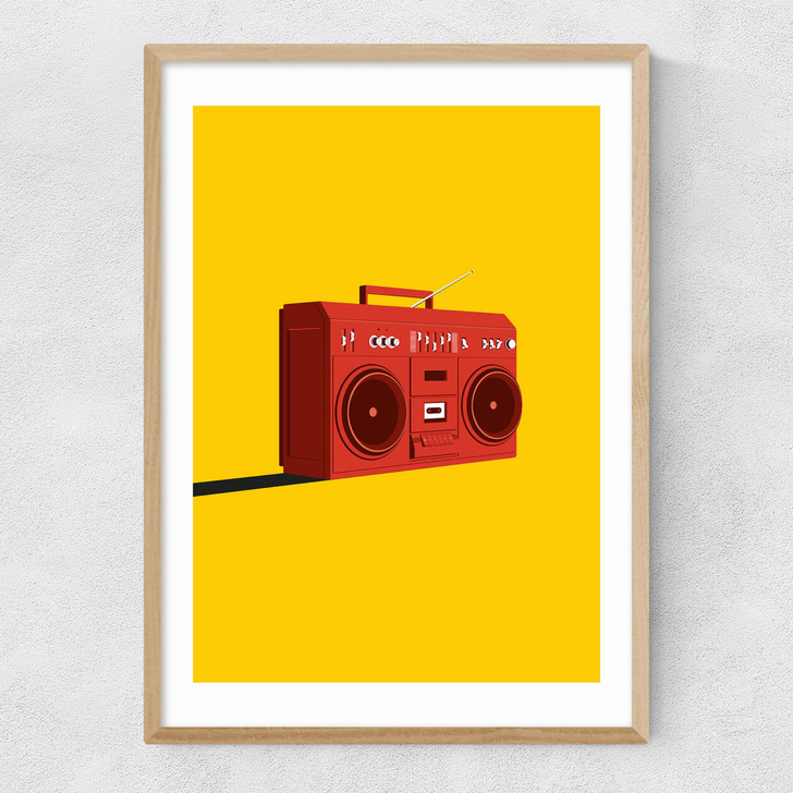 Boombox Narrow Oak Frame Boombox Narrow Oak Frame