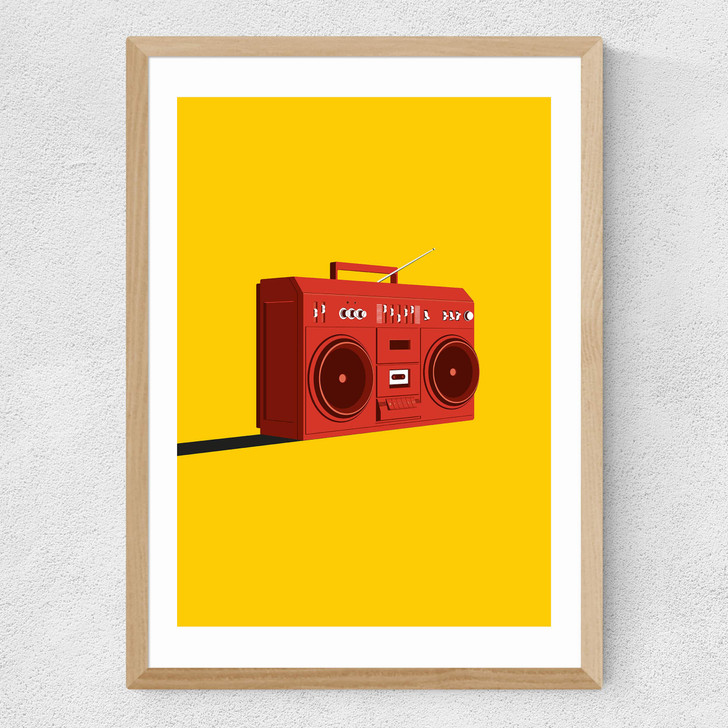 Boombox Medium Oak Frame Boombox Medium Oak Frame