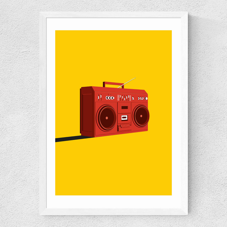 Boombox Medium White Frame Boombox Medium White Frame