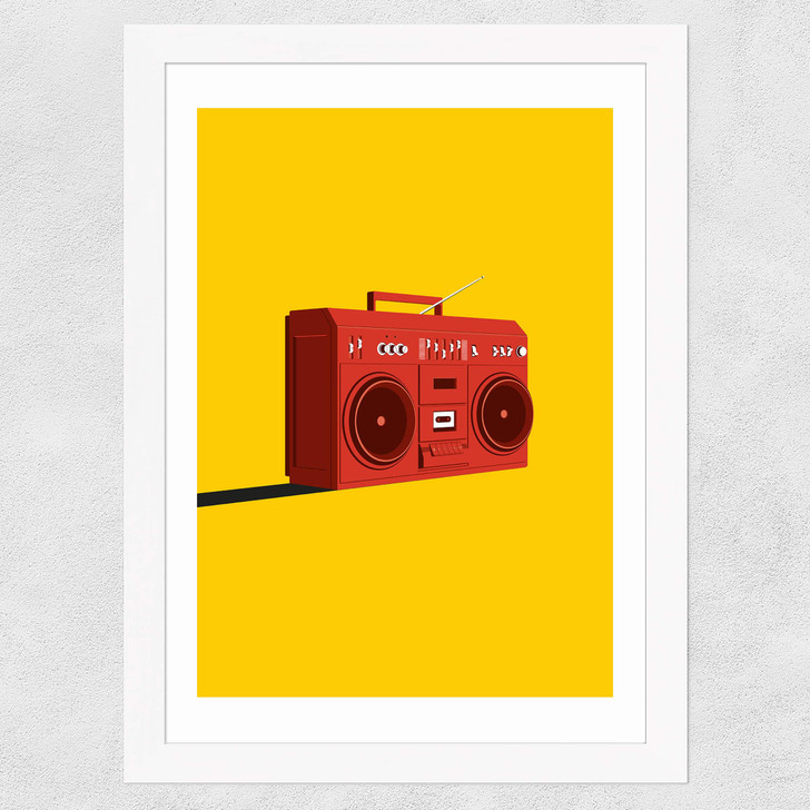 Boombox Wide White Frame Boombox Wide White Frame