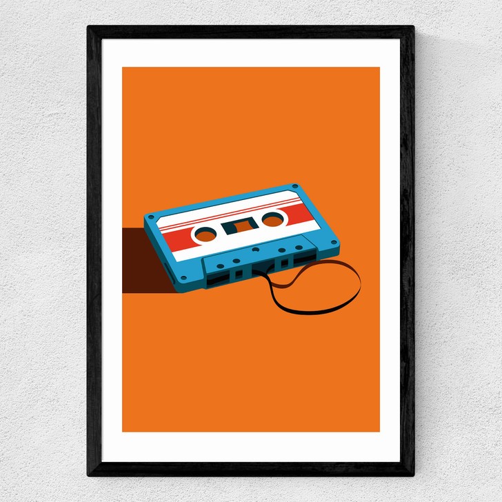 Cassette Tape Medium Black Frame