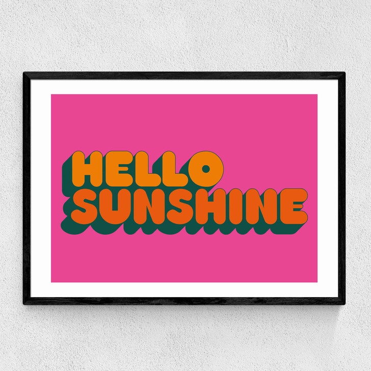 Hello Sunshine by Limbo and Ginger Narrow Black Frame