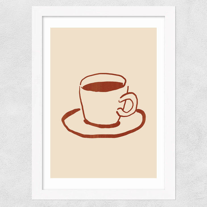 Coffee Wide White Frame Coffee Wide White Frame